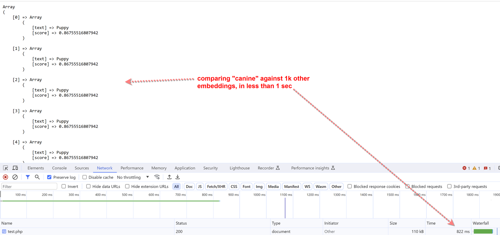 vector database search example