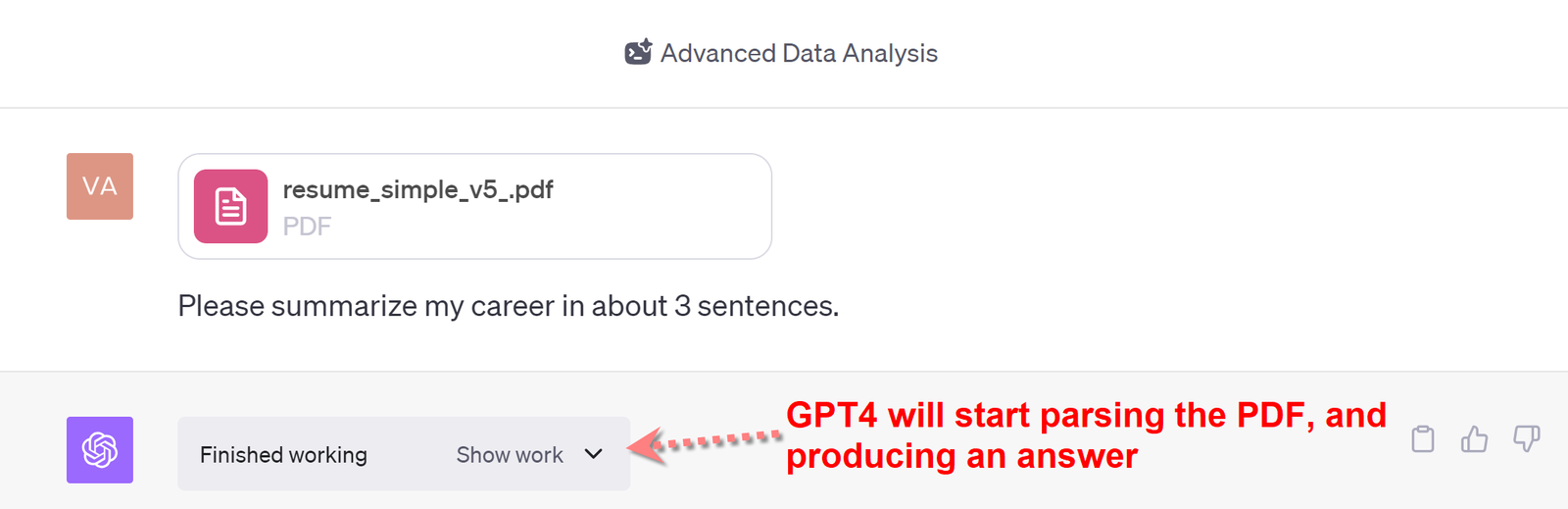 GPT-4 Upload PDF